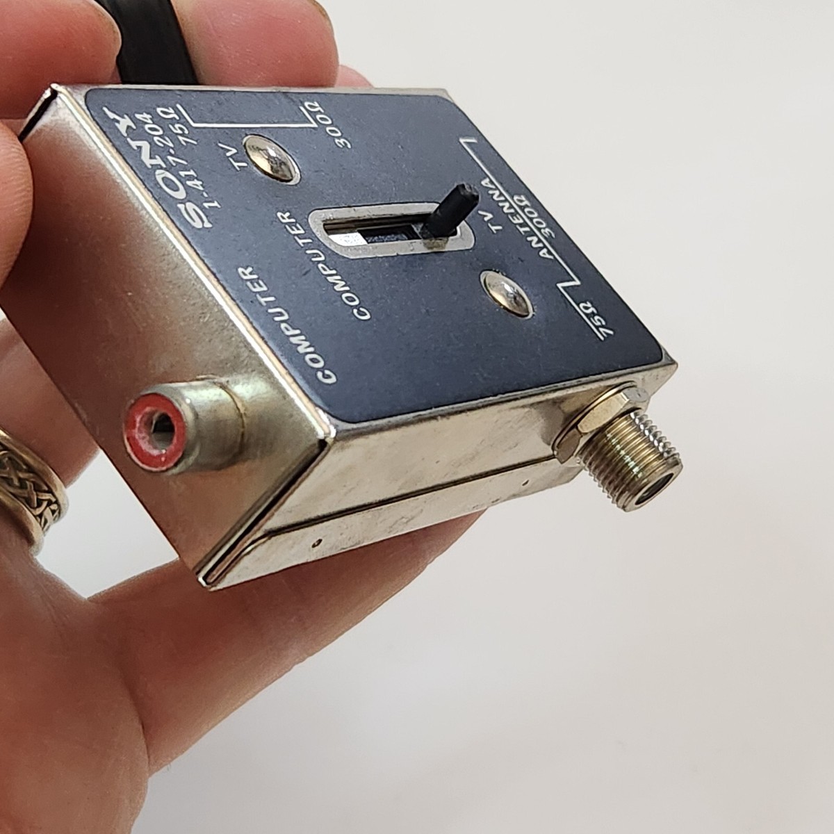 Vintage 80s Sony Antenna Computer TV Selector RF Switch