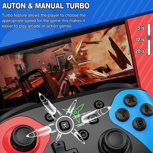 Pro Wireless Controller für Nintendo Switch OLED/LITE Controller Gamepad - SCHWARZ - Bild 3 von 7
