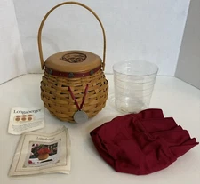 Longaberger Pasadena Tournament Of Roses Basket 2004 Protector Liner Lid Tie On