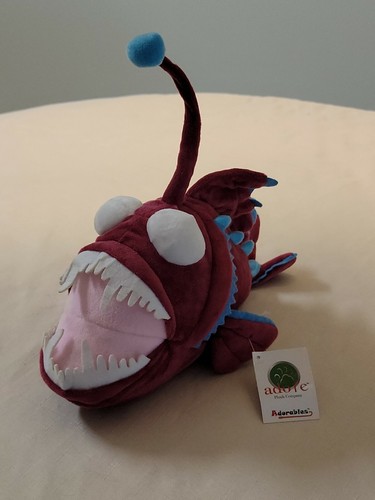 ADORE 12" Alvin the Anglerfish Plush Stuffed Animal Toy - Picture 7 of 7