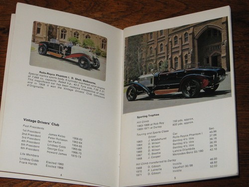 James Flood Cars VINTAGE DRIVERS CLUB 64 p photos+spec 1972 FREE POST AUSTRALIA - Picture 2 of 12