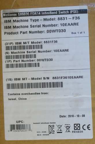 NEUF commutateur géré IBM Mellanox SX6036 36x 56 Go/s QSFP FDR14 Infiniband 8831-F36 - Photo 23/23