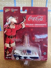 2004 Johnny Lightning Coca Cola Holiday Ornaments 1955 Ford Crown Victoria