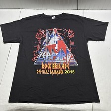 Def Leppard T-Shirt Mens XL Rock Brigade 2015 Official Member Black Alstyle Tee