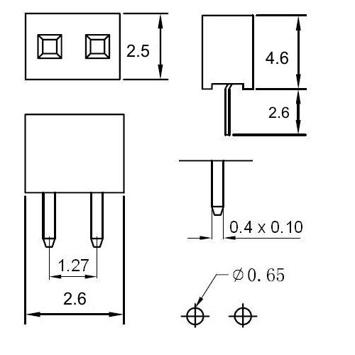 MINI Steckverbinder RM 1,27 mm / miniatur Verbinder Set Buchse Stecker connector - Bild 4 von 19