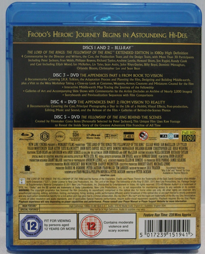Lord of the Rings Extended Trilogy Blu-Ray Box Set Fellowship Two Towers King R2 - Picture 6 of 24