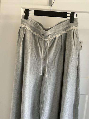Free People FP Movement Upbeat Wide Leg Pant Women's SMALL Heather Gray NWT - Picture 2 of 5