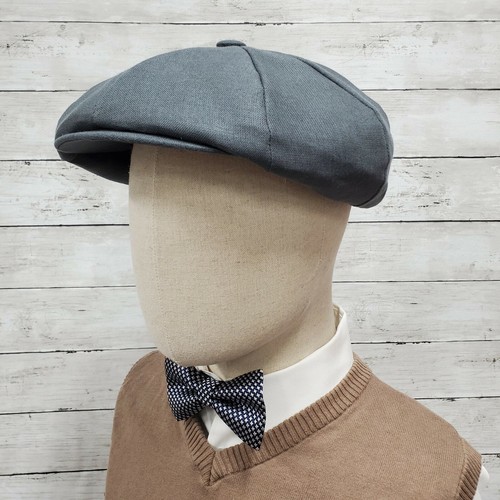 Emstate European Linen 8 Panel Applejack Newsboy Cap Made in USA Many Colors - Picture 7 of 130