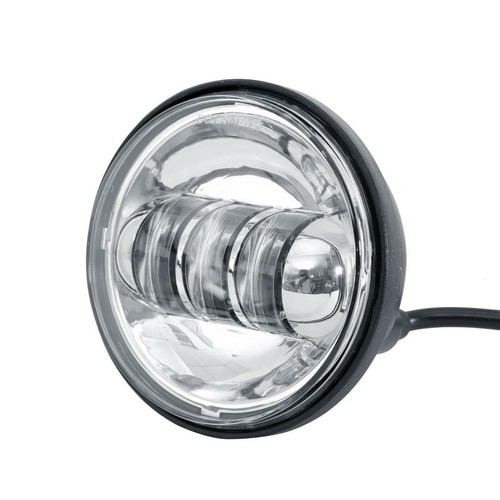 Chrome 4-1/2" 4.5" LED Round Driving Passing Light Spot Fog Lamp Bulb For Harley - Picture 6 of 12