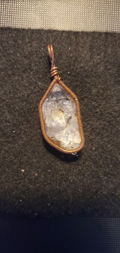 Herkimer Diamond Wire Wrapped Necklace Pendant Chakra Jewelry TE 1027 - Picture 4 of 6