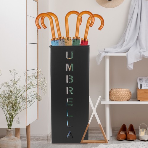 Metal Umbrella Holder Square Free Standing Umbrella Rack Decorative ruk - Picture 6 of 24