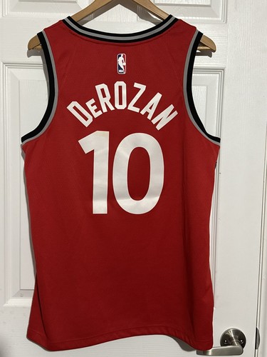 EUC Nike Toronto Raptors Demar DeRozan Icon Swingman Jersey Large L 48 Red! - Picture 2 of 4