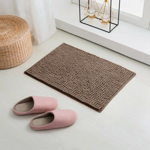 Subrtex Soft Microfiber Shaggy Non Slip Absorbent Bath Mat Bathroom Shower Rugs - Picture 78 of 89