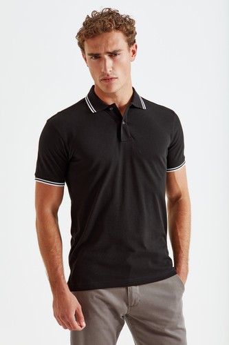 Asquith & Fox Men's Classic Fit Tipped Polo AQ011 - Smart/Casual top |S-3XL - Picture 3 of 24