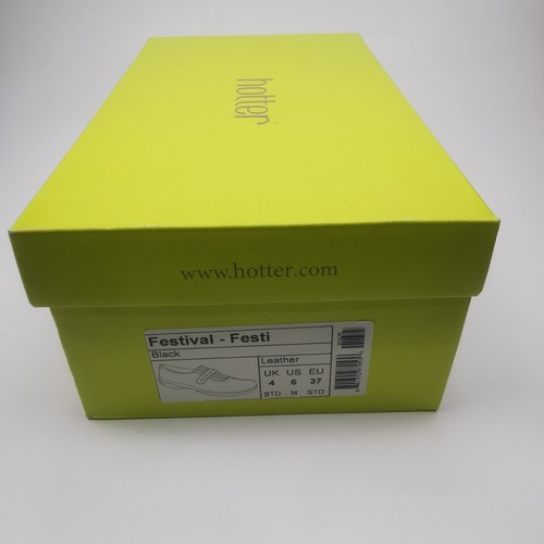 ~ Hotter Festival Festi ~ Flat Womens Comfort Shoes Black Leather ~ UK Size 4 ~ - Picture 16 of 17