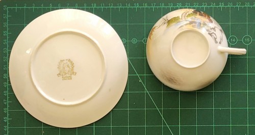 Meijyo China Geisha Lithophane Eggshell Cup & Saucer + Additional Saucer 1940s - Picture 24 of 24