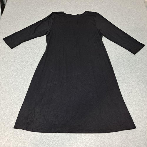 Karen Kane Dress Woman Large Black Tunic Classic Capsule Lagenlook Minimalist - Picture 2 of 8