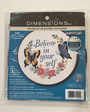 Dimensions Learn-A-Craft Embroidery Kit 6" Round-Believe In Yourself
