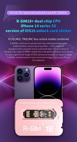 R-SIM 18+ Nano Unlock Karta RSIM do iPhone 14 Plus 13 12 Pro Max 11 Pro IOS 16 - Zdjęcie 14 z 17