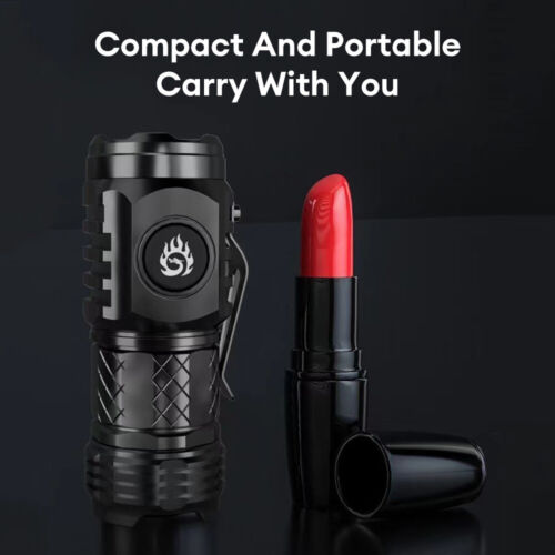 Small LED Flashlight Super Bright Torch Camping USB Rechargeable High Powered - Picture 6 of 20