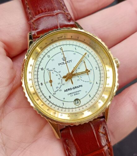✅ Reloj Pulsera POLJOT - AEROGRAPH - Cronógrafo - RARO Limitado Ruso Vintage ✅ - Imagen 2 de 16