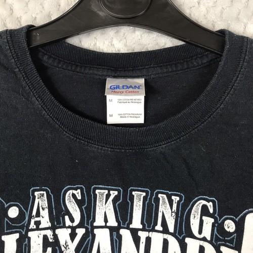 Gildan Asking Alexandra Band T Shirt Mens Short Sleeve Graphic Black Medium M - Picture 5 of 10