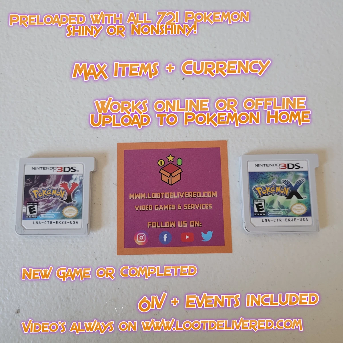 Pokemon X & Y - National Pokedex Completed All 721 Pokemons + Shiny & Oval  Charms 