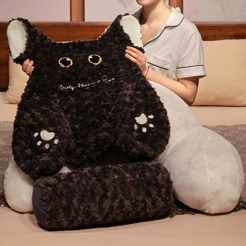 Bed Reading Cat Pillow Youth Back Support Pillow Arm Seat Cushion Rest Waist Uk - Picture 6 of 10