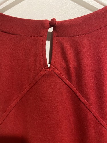 J Jill Ponte Knit Sheath Dress Pockets Stretch True Red Womens Small Petite-NWT - Picture 3 of 10