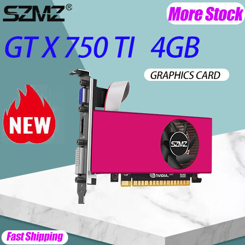 SZMZ Geforce GTX750TI 4GB GDDR5 128Bit PCIE16X 2.0 Grafikkarte HD VGA DVI NEU - Bild 1 von 17