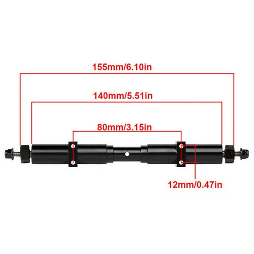 Metal Unpowered Rear Wheel Axle for 1/14 Tamiya Tractor Trailer RC Truck - Picture 7 of 13