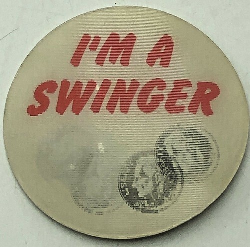 Vintage I’m A Swinger Dime Lenticular Pinback Pin Button Topps Chewing Gum Japan