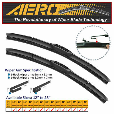 AERO Hybrid 22'' + 20'' OEM Quality Windshield Wiper Blades (Set of 2)