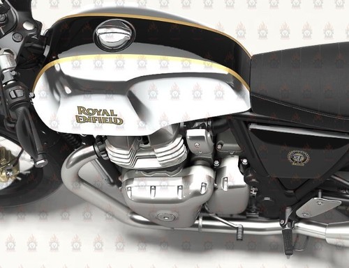 Royal Enfield "MR Clean Chrome Fuel Tank For Continental GT 650" - Picture 11 of 12