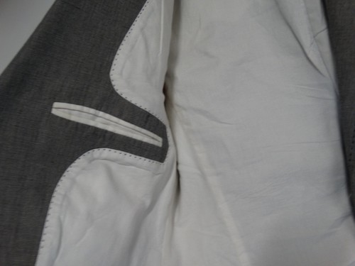 DSquared2 Men's US 40 euro 50 grey black thread one button blazer suit coat - Picture 4 of 6