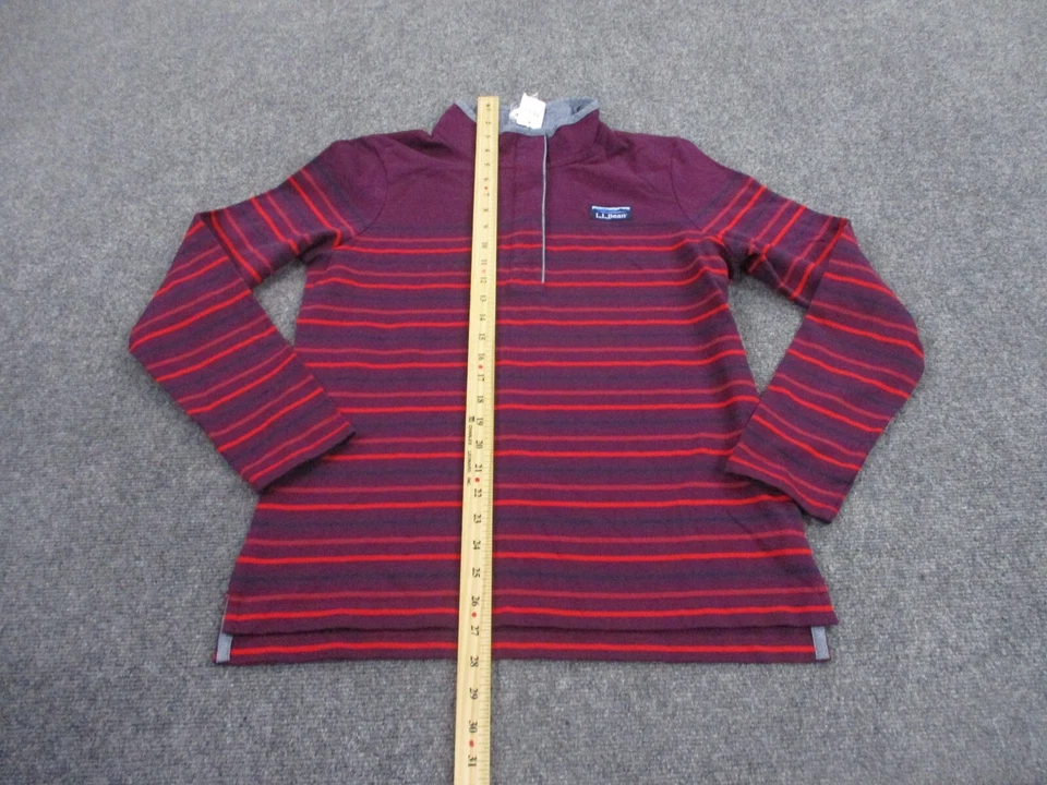 LL Bean Chaqueta Adulto S Púrpura Rayas Pullover Suéter Aire Libre Informal Mujeres NUEVO Foto 3 de 4