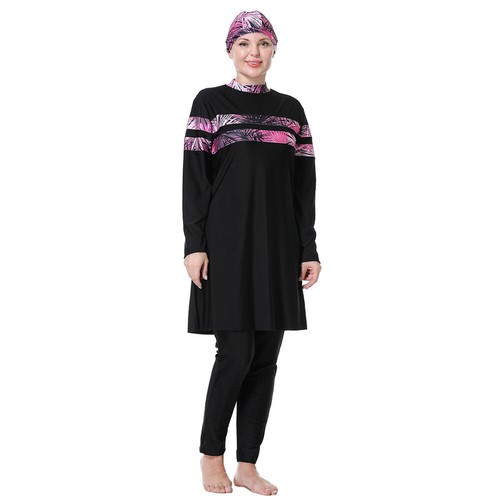 Traje de baño burkini de cubierta completa modesto talla grande para mujer ropa de playa islámica - Imagen 28 de 42