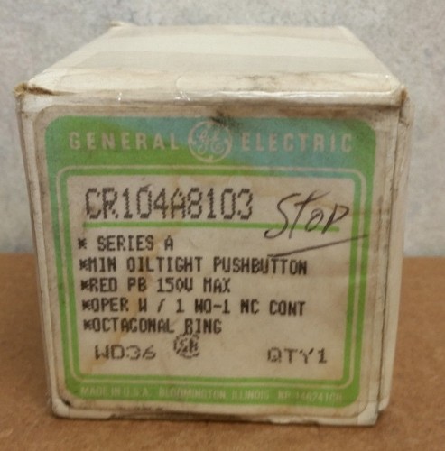 General Electric CR104A8103 Pushbutton - Picture 2 of 4
