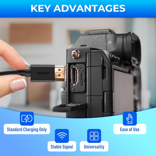 HDMI to USB Cable for Charging - 0.5M/1.64Ft USB to HDMI Cable USB a to HDMI 2.0 - Picture 4 of 12