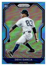 2021 Panini Prizm Prizms Carolina Blue #6 Deivi Garcia 
