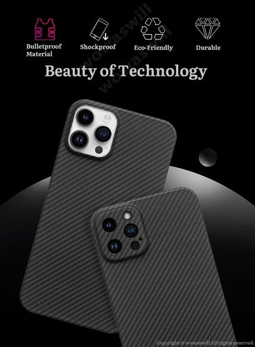100% Ultra Slim Genuine 600D Aramid Fiber Case for iPhone - Picture 3 of 14