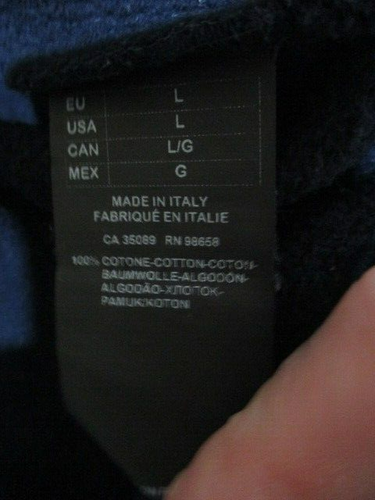 Mens Paul & Shark Logo Sweatshirt Jumper Large Size Navy Blue - Made in Italy - Picture 5 of 6