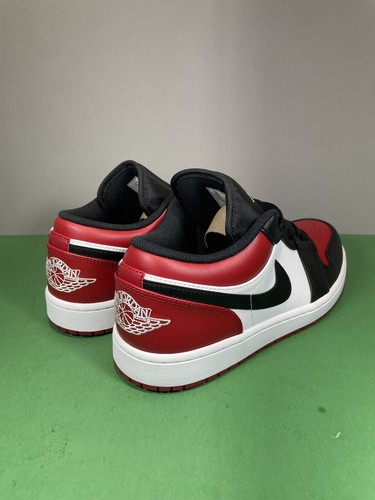 Nike Air Jordan 1 Low Herren Größe 12,5 US-Zuchtzehenpartie schwarz rot weiß 553558-612 - Bild 6 von 9