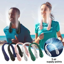 USB Portable Hanging Neck Fan Cooling Air Cooler Little Electric Air Conditioner