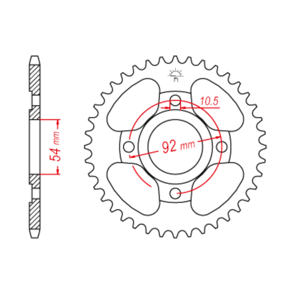 Hendler Sprocket for Yamaha SR125 Spain 19821997 Rear eBay