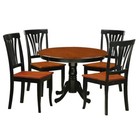 Round Cherry Traditional Dining Furniture Sets with 5 Items in Set