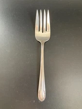 International Silver California Blossom 8⅝" Solid Cold Meat Serving Fork