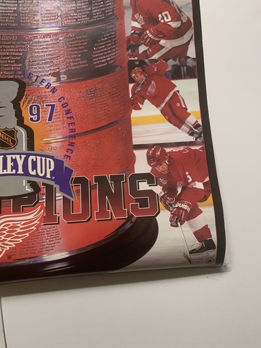 Detroit red wings 1997 NHL champions poster stanley cup 23" X 35" - Picture 2 of 7