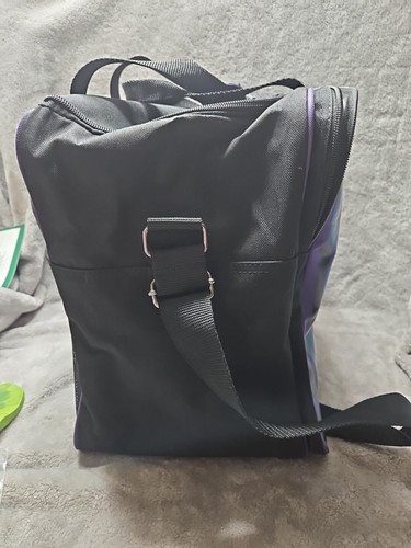 Brunswick Purple Nylon Single Bowling Ball & Shoe Bag Shoulder Strap Zip Close - Picture 5 of 8