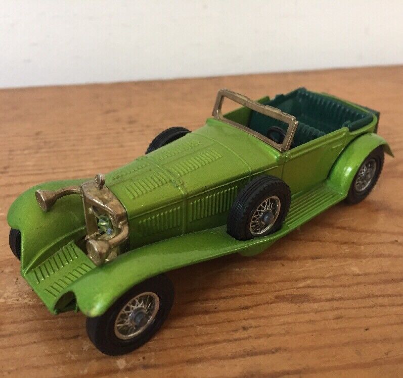 Vintage 1972 Matchbox Yesteryear Model 1928 Mercedes Benz Y16 Lime Green Toy Car